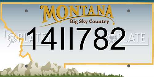 14II782 Montana License Plate