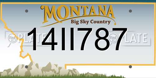 14II787 Montana License Plate