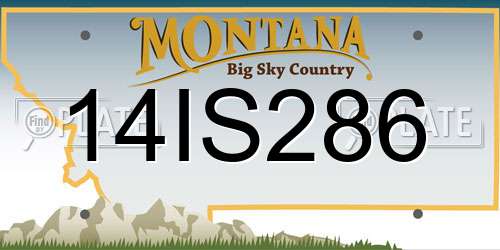 14IS286 Montana License Plate
