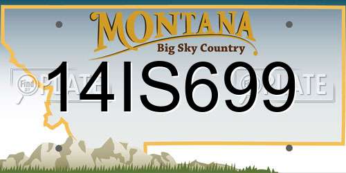 14IS699 Montana License Plate
