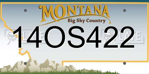 14OS422 Montana License Plate