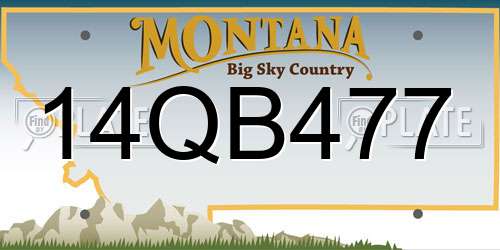 14QB477 Montana License Plate