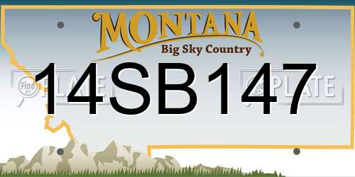 14SB147 Montana License Plate