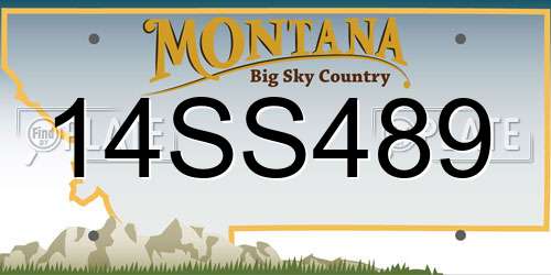 14SS489 Montana License Plate