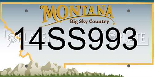 14SS993 Montana License Plate