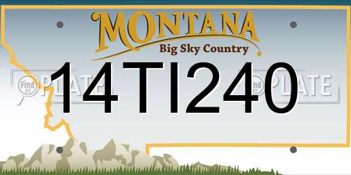 14TI240 Montana License Plate