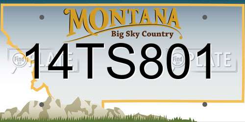 14TS801 Montana License Plate