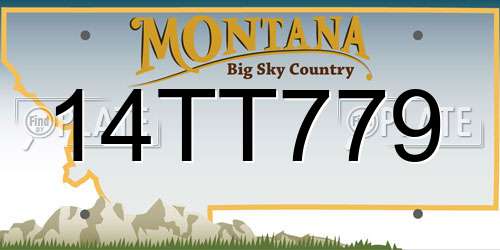 14TT779 Montana License Plate