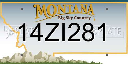 14ZI281 Montana License Plate