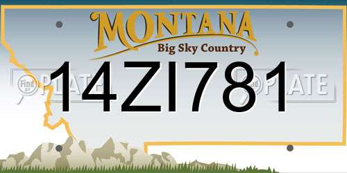 14ZI781 Montana License Plate