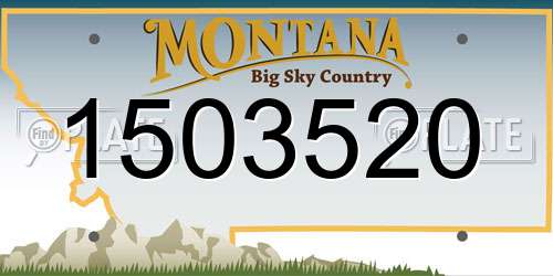 1503520 Montana License Plate