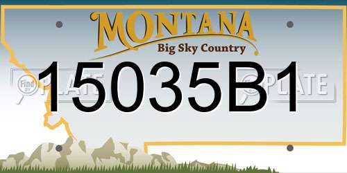 15035B1 Montana License Plate
