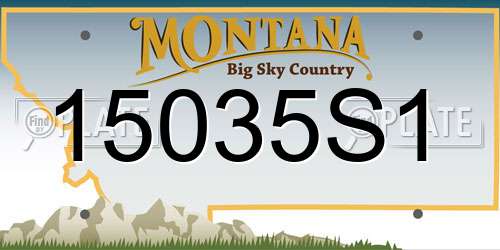 15035S1 Montana License Plate
