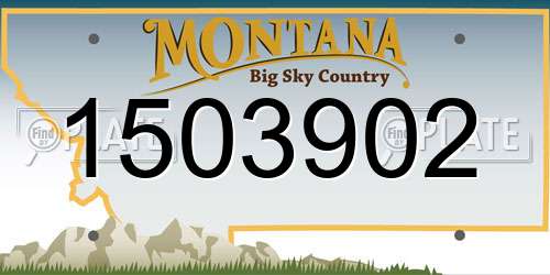 1503902 Montana License Plate