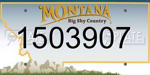 1503907 Montana License Plate