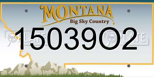15039O2 Montana License Plate