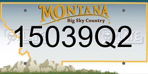 15039Q2 Montana License Plate