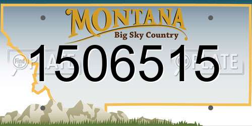1506515 Montana License Plate