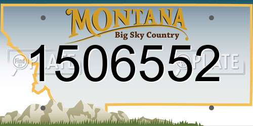1506552 Montana License Plate