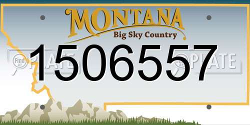 1506557 Montana License Plate