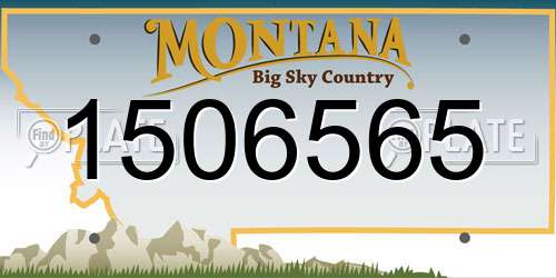 1506565 Montana License Plate