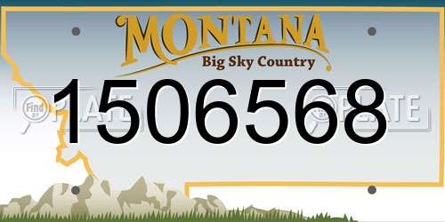 1506568 Montana License Plate