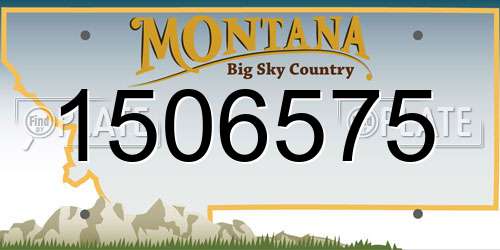 1506575 Montana License Plate