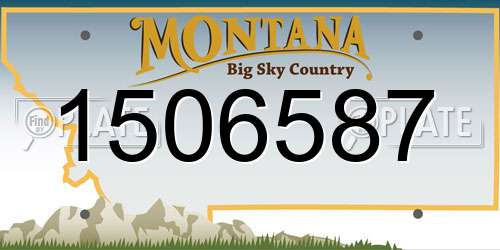 1506587 Montana License Plate