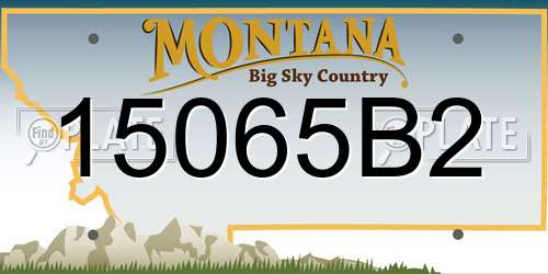 15065B2 Montana License Plate