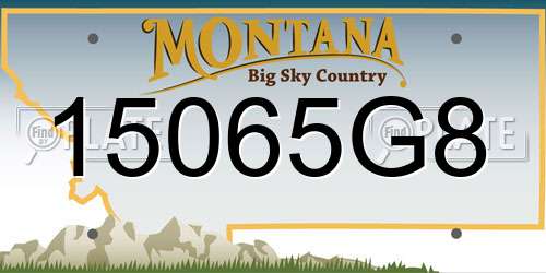 15065G8 Montana License Plate