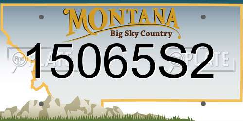 15065S2 Montana License Plate