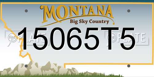 15065T5 Montana License Plate