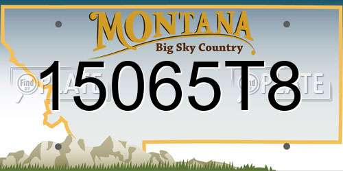 15065T8 Montana License Plate