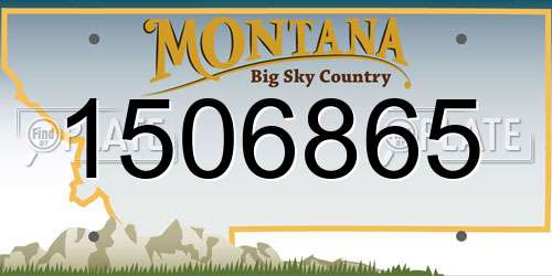 1506865 Montana License Plate