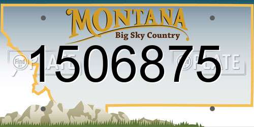 1506875 Montana License Plate
