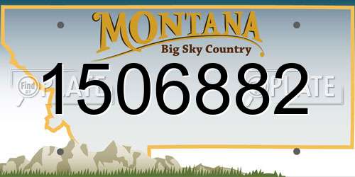 1506882 Montana License Plate