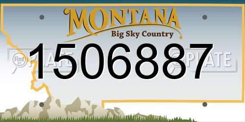 1506887 Montana License Plate