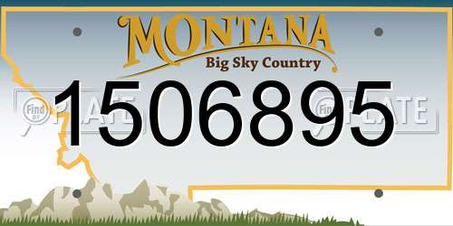 1506895 Montana License Plate