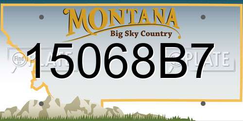 15068B7 Montana License Plate