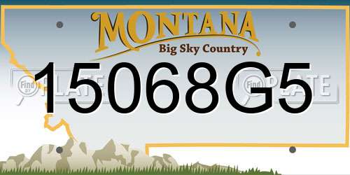 15068G5 Montana License Plate