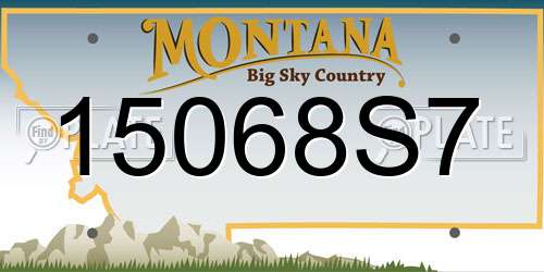 15068S7 Montana License Plate