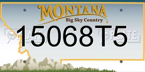15068T5 Montana License Plate