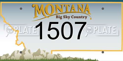 1507 Montana License Plate