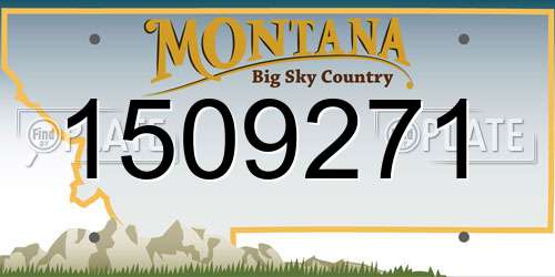 1509271 Montana License Plate