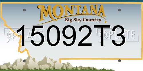 15092T3 Montana License Plate