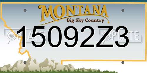 15092Z3 Montana License Plate