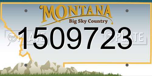 1509723 Montana License Plate