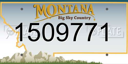1509771 Montana License Plate
