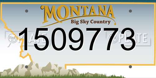 1509773 Montana License Plate