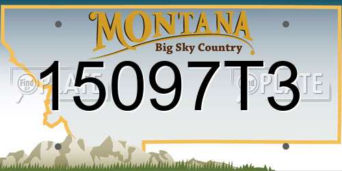 15097T3 Montana License Plate